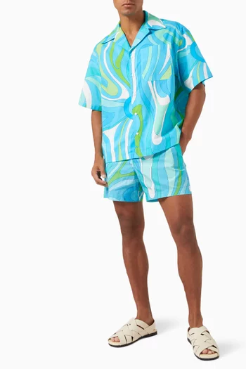 Marmo Print Shirt in Cotton
