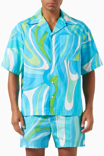 Marmo Print Shirt in Cotton