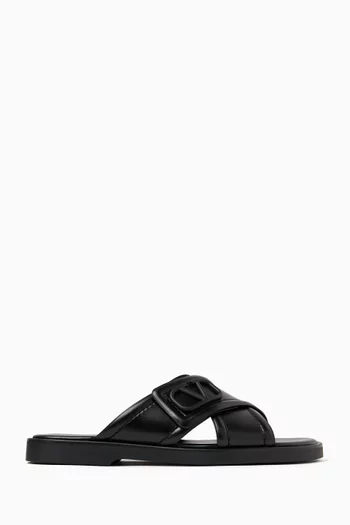 Valentino Garavani Criss Cross Sandals in Leather