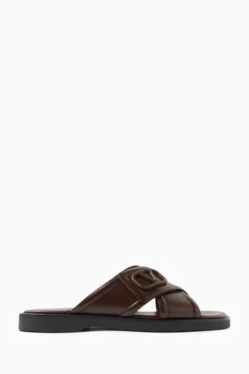 Valentino Garavani Criss Cross Sandals in Leather