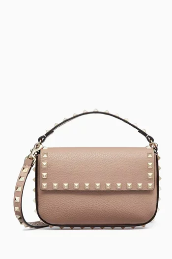 Valentino Garavani Rockstud Pouch in Grainy Calfskin Leather