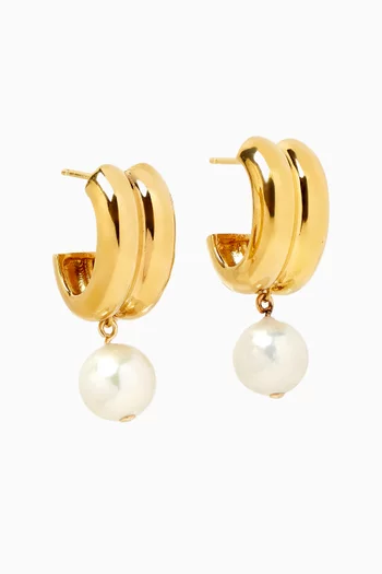 Juliette Pearl Drop Earrings in Sterling Silver