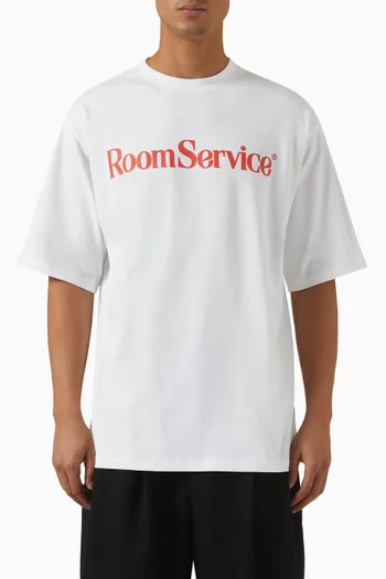 تي شيرت بشعار Room Service قطن
