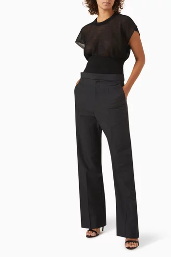 Sheer T-shirt Bodysuit in Cotton-blend