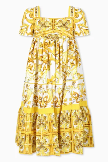 Majolica-print Maxi Dress