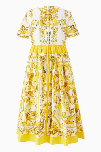 Majolica Print Dress in cotton