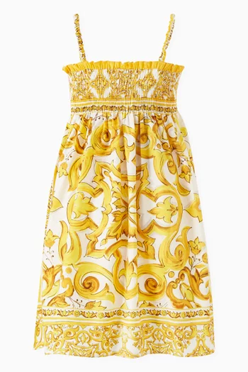 Majolica-print Sleeveless Dress
