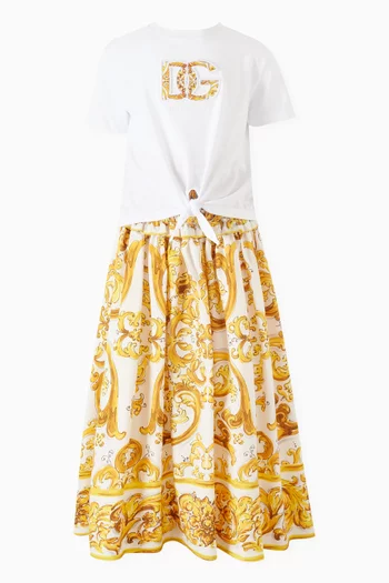 Smocked Skirt in Cotton