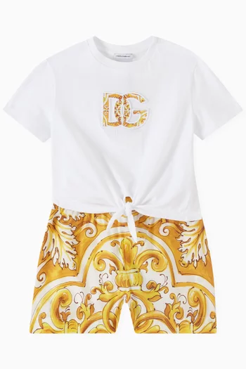 Knotted T-shirt in Cotton