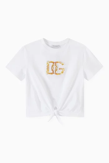 Knotted T-shirt in Cotton