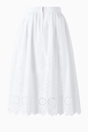 Broderie-Anglaise Skirt in Cotton