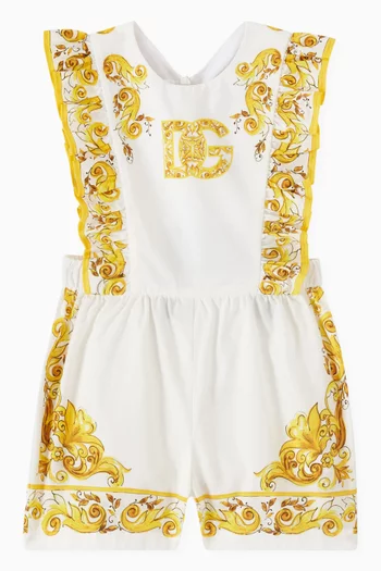 Ruffle Romper in Cotton