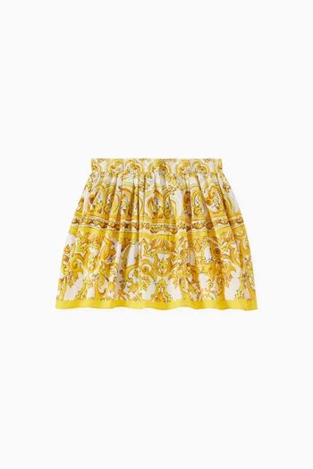 Majorca-print Skirt in Cotton