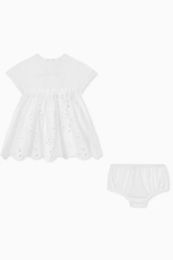 Embroidered Dress & Bloomers in Cotton