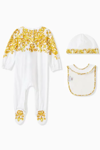 Majolica Print 3-piece Gift Set in Cotton Jersey