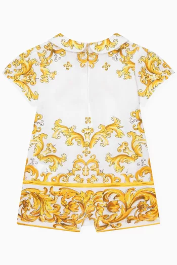 Majolica Print Onesie in Cotton Jersey