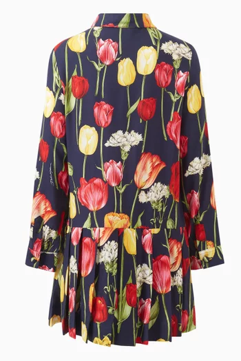 Viyella Tulip-print Dress in Viscose