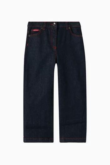 Tulip-print Jeans in Denim