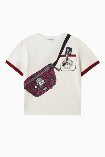 Belt Bag-print T-shirt in Cotton