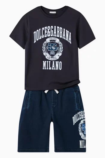 Logo Shorts in Denim