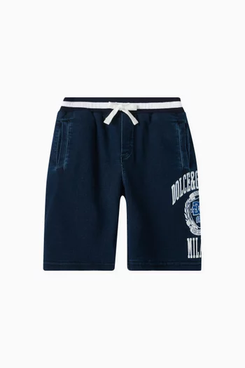 Logo Shorts in Denim