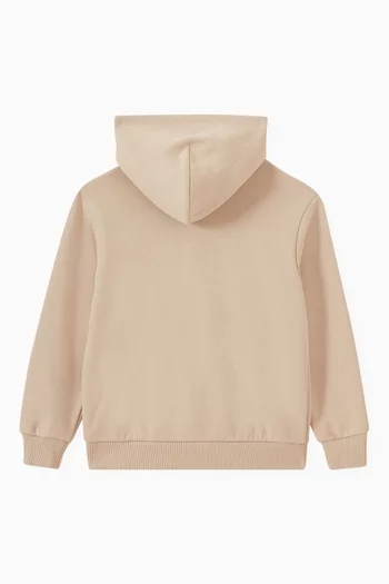 Logo Patch Hoodie in Cotton Jersey