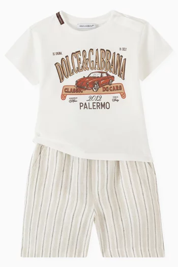 DG Palermo Logo Print in Cotton Jersey