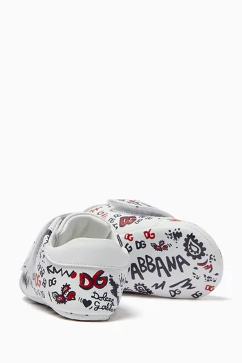 Newborn Graffiti Sneakers in Leather