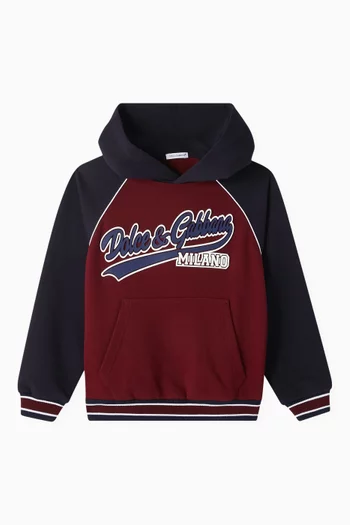 College Logo Hoodie in Cotton