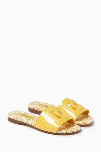 DG Logo Slides in Calfskin Leather