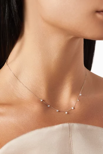 Diamond Necklace in 18kt White Gold