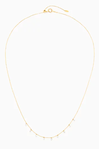 Danae 9 Diamonds Necklace in 18kt Gold