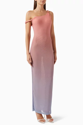Twist Maxi Dress in Mesh