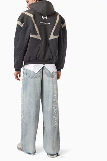 Unity Sports Icon Biker Jacket in Compact Fleece