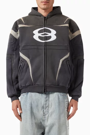 Unity Sports Icon Biker Jacket in Compact Fleece