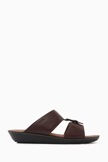 Buckle-detail Sandals in Leather