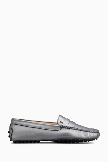 Gommino Loafers in Metallic Leather