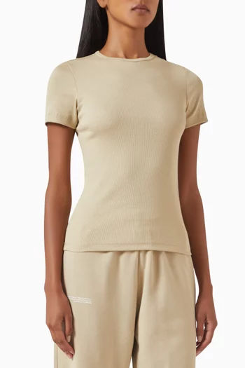 365 Rib T-Shirt in Organic Cotton Blend