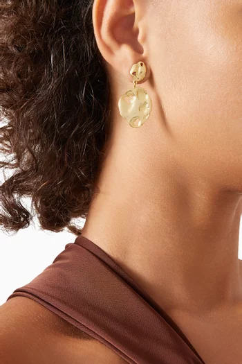Abstract Earrings in 18kt Gold-plated Bronze