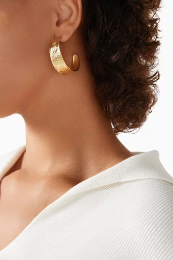 Medium Hoop Earrings in 18kt Gold-plated Bronze