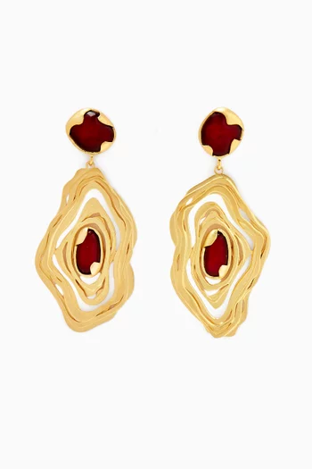 Nebula Earrings in 18kt Gold-plated Brass