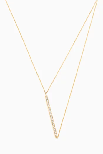 Diamond Line Necklace in 14kt Yellow Gold