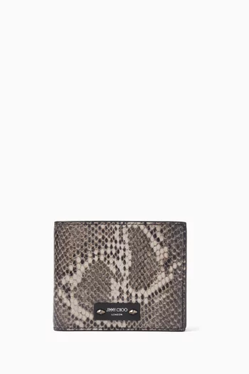 Luka Billfold Wallet in Snakeskin-print Leather