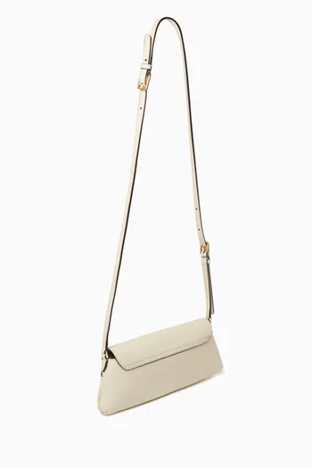 Diamond Shoulder Bag in Lizard-embossed Leather