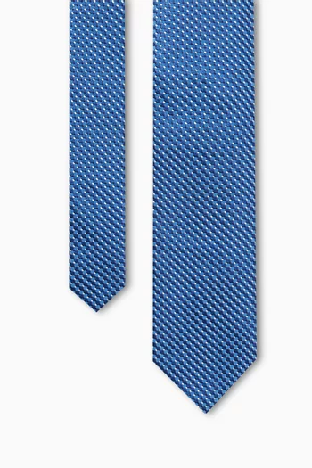Geometric Tie in Silk
