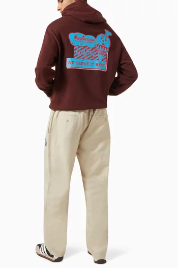 We Serve It Best Popover Hoodie in Cotton-loopback