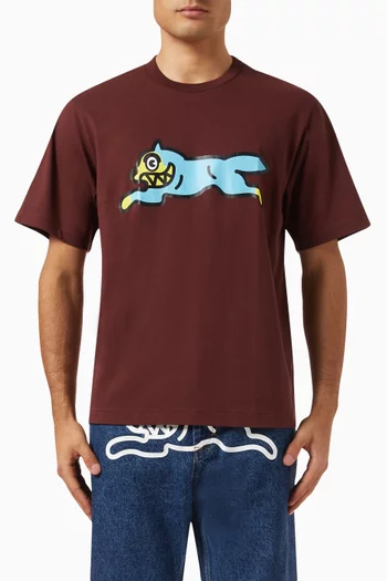 Running Dog T-shirt in Cotton-jersey