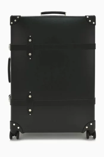 Medium Centenary 4 Wheel Check-in Suitcase in Leather
