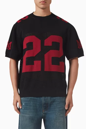 Perforated 22 Jersey T-shirt in Cotton