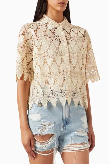 Button-up Top in Lace